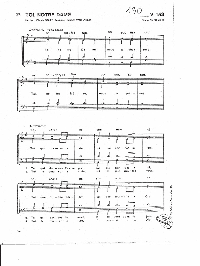 Toi, Notre Dame V 153 N°130 PDF