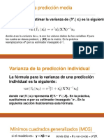 Varianza de predicción y MCG en regresión