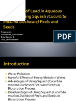 Adsorption of Lead in Aqueous Solution Using Squash