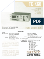 Service Manual Sony TC K60