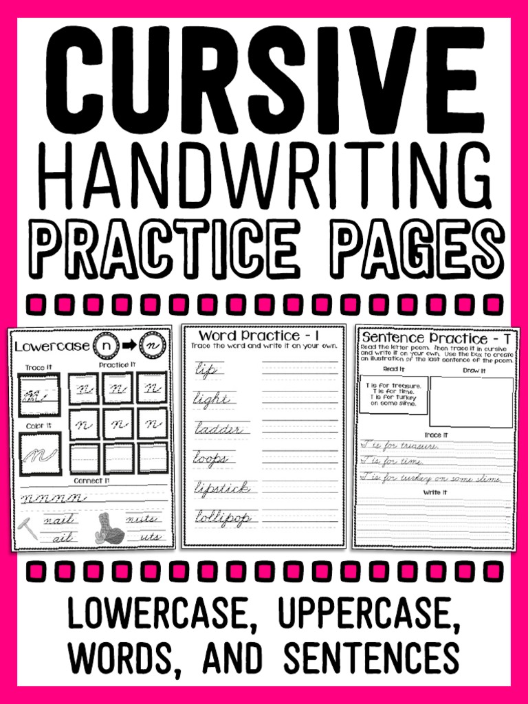 CursiveHandwritingPracticePages PDF | PDF