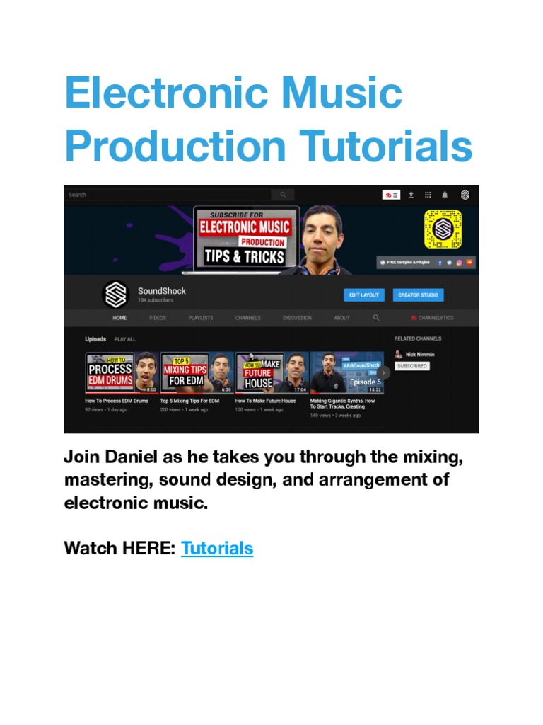 Music Production Tutorials PDF