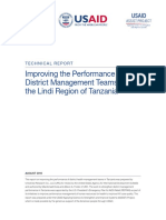 Improving Performance of District MGT Teams in Tanzania Aug2016 Ada PDF
