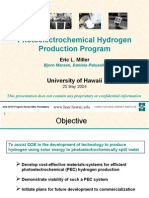 Photoelectrochemical Hydrogen Production Program