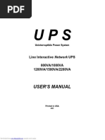 User S Manual: Line Interactive Network UPS 800VA/1000VA 1200VA/1500VA/2200VA