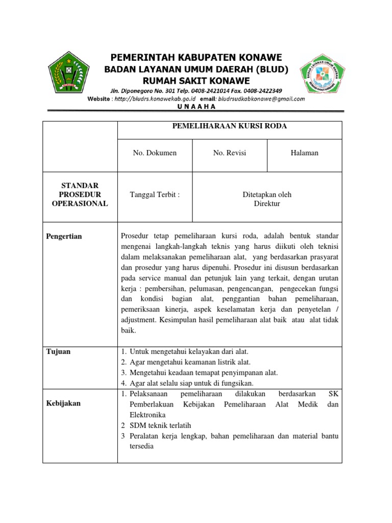 Pemeliharaan Kursi Roda | PDF