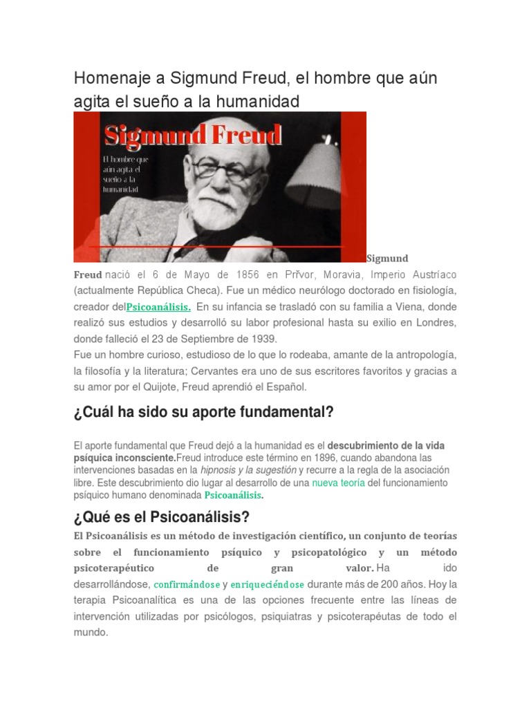 Sigmud Freud Pdf Sigmund Freud Psicoanálisis