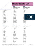 5th Grade Spelling Words Master List