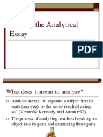 Writing The Analytical Essay