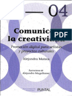 Mateos, Alejandra. Comunicar La Creatividad. Promoción Digital