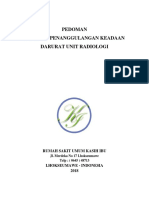 Pedoman Rencana Penanggulangan Keadaan Darurat Unit Radiologi Rsud