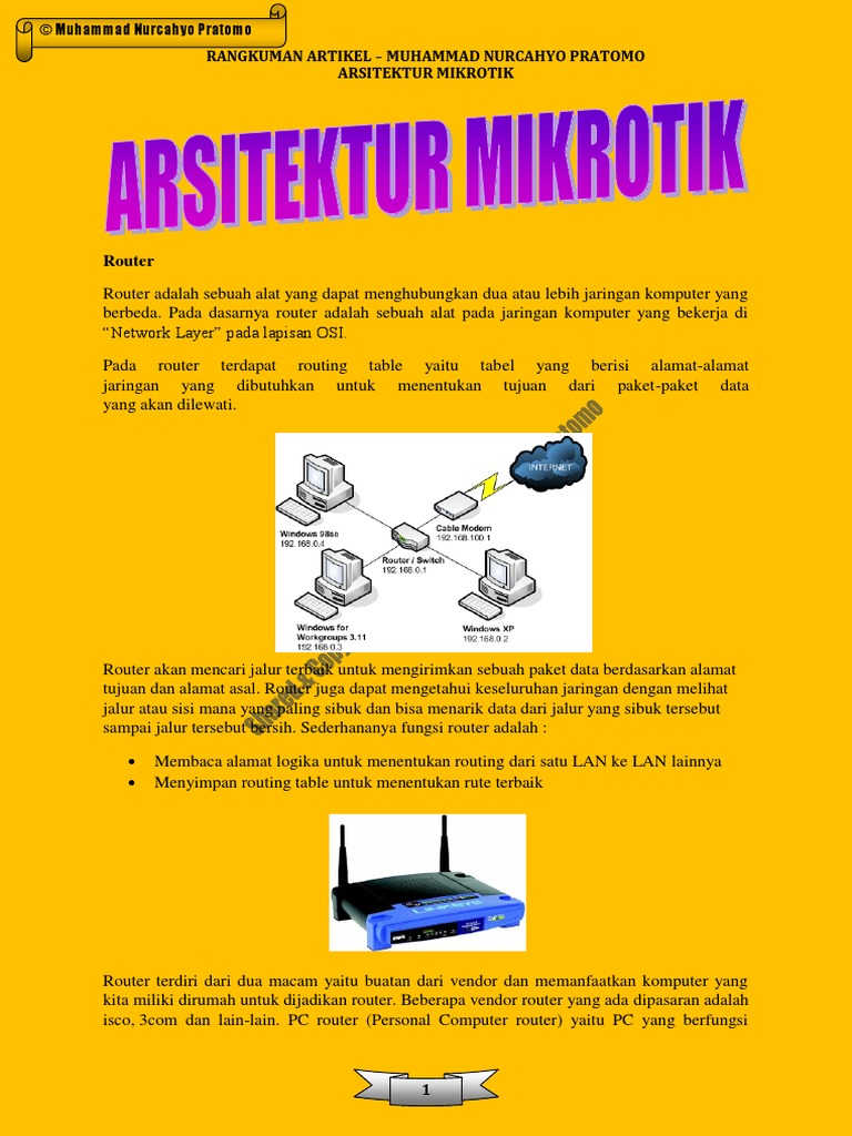 Arsitektur Mikrotik Pdf