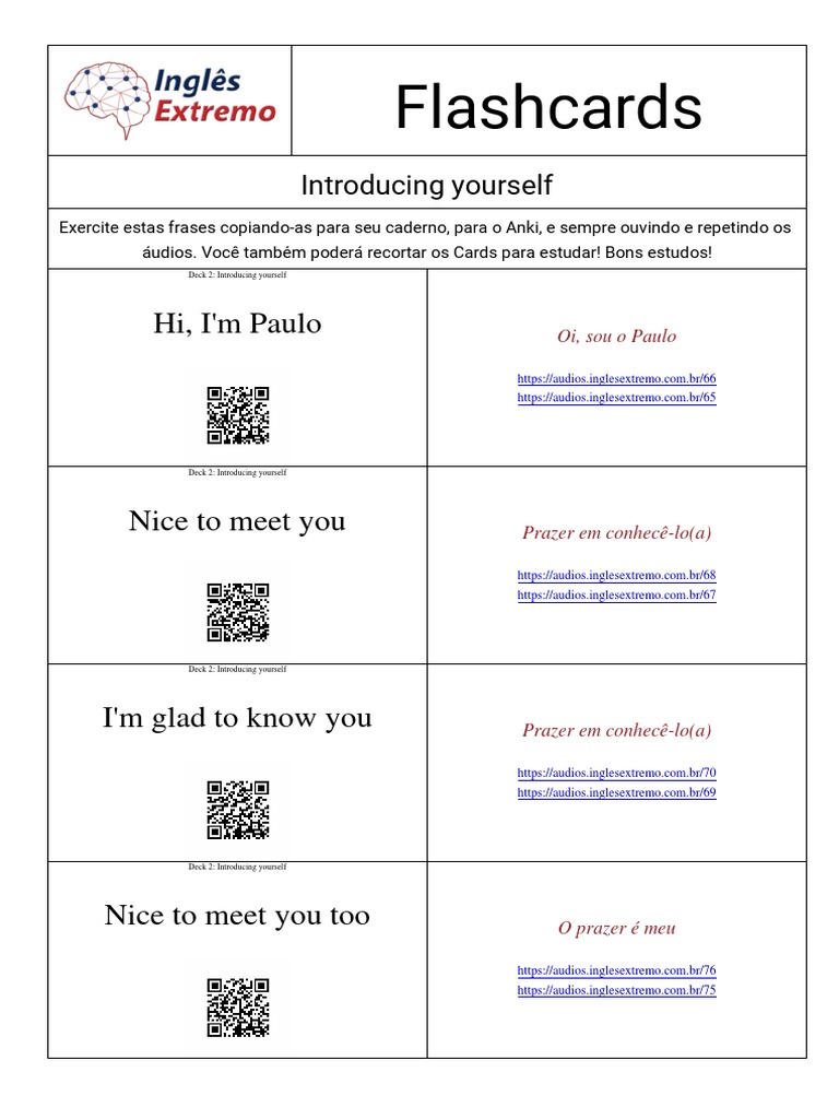 2.1 Deck 2 Introducing Yourself PDF | PDF | Casa e Jardim