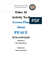 Lesson Plan About Peace