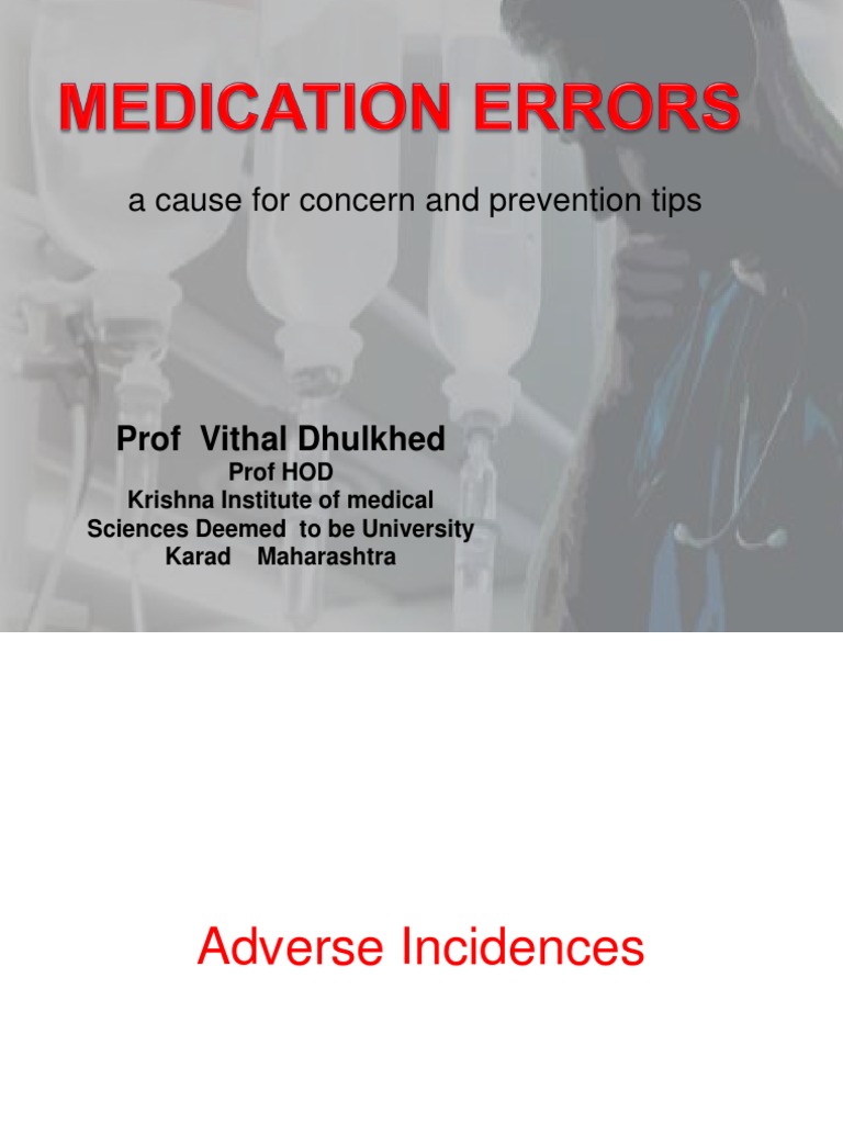 Medication Errors in Anaesthesia | PDF | Medical Error | Patient Safety