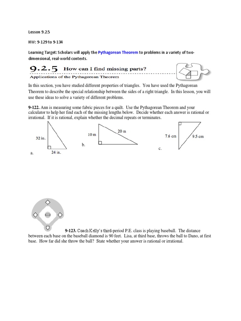 Math Worksheet For Alg. 1 | PDF | Triangle | Area