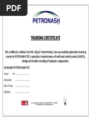 Training Certificate