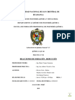 Practica de Laboratorio N°8 REACCIONES DE OXIDACIÓN - REDUCCIÓN