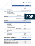 Balance Sheet: (Company Name)