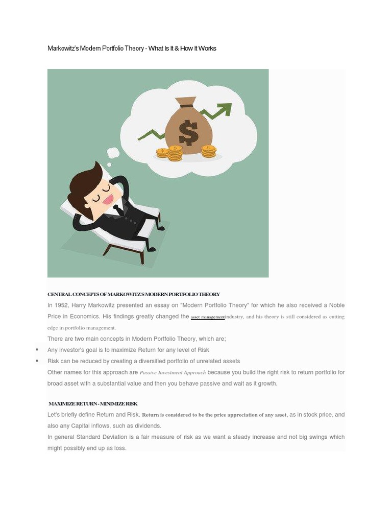 Markowitz's Modern Portfolio Theory | PDF | Modern Portfolio Theory ...
