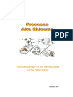 Procedimientos de operación para fundición