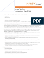 Ethics & Compliance Toolkit: Harassment Investigation Checklist