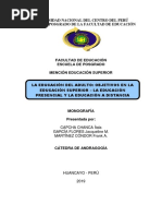 Monografia Objetivos en La Educacion Superior