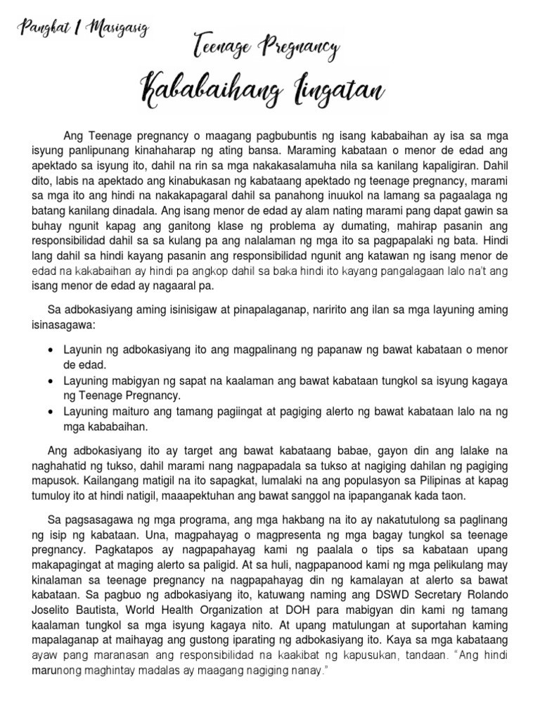 Filipino Advocacy PDF