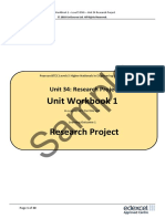 Unit Workbook 1 Research Project: Sample