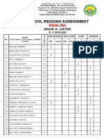 School Reading Assessment: English