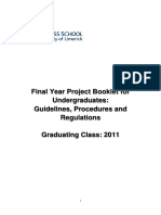 Guidelines for Undergraduate Final Year Projects