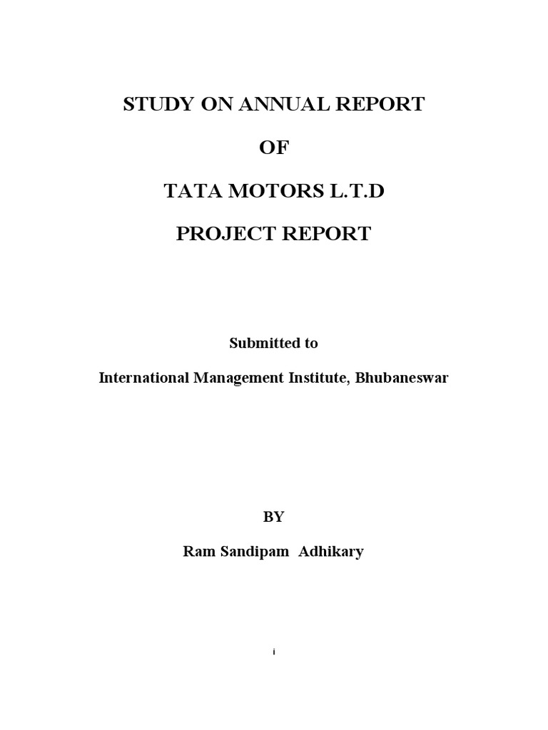 Tata Motors Financial Analysis Report | PDF | Car | Financial Statement