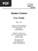 Shaker Control User Guide