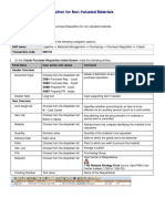 Create Non-Valuated Purchase Requisition