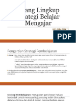 Ruang Lingkup Strategi Belajar Mengajar