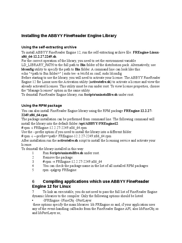 Instal Library Abby | PDF | Library (Computing) | Command Line Interface