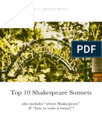 Top 10 Shakespeare Sonnets and How To Write A Sonnet