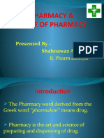 Pharmacy and Scope of Pharmacy