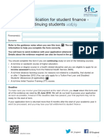 Application For Student Finance - Continuing Students: /SF - England 1
