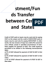 Adjustment-Funds-settlement Transfer Between Centre and States