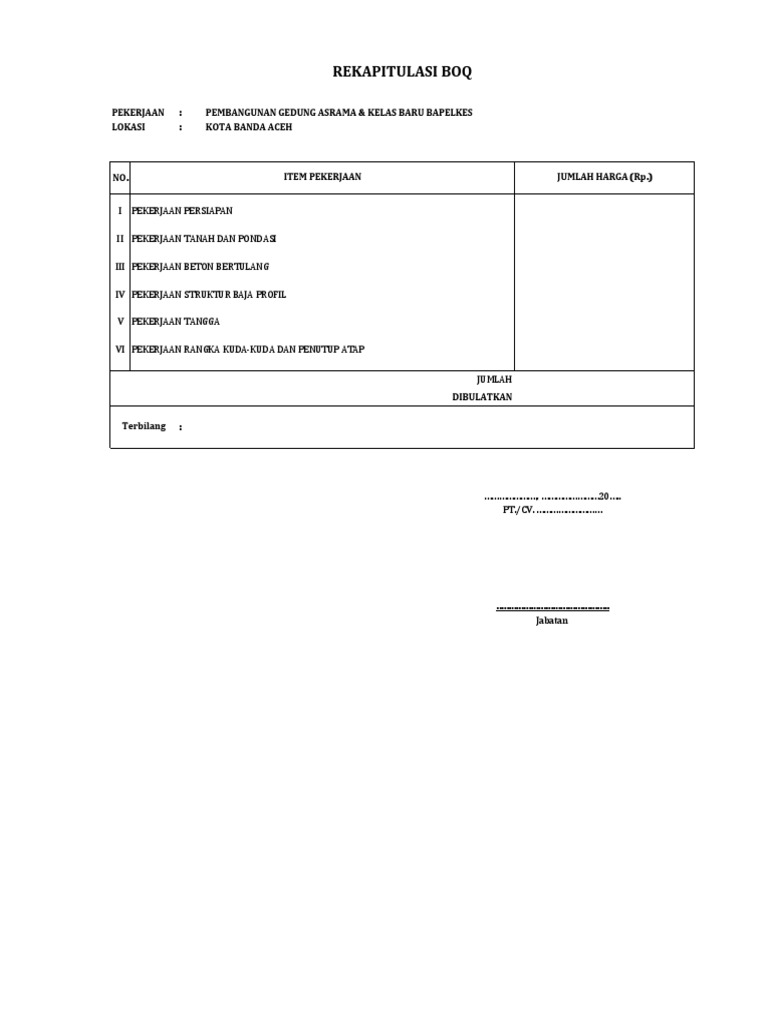 RAB BAPELKES2662019tender BOQ New PDF | PDF