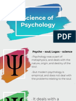 Science of Psychology: Araojo, John Dranreb Entredicho, Mary Joyce Jeciel, Charisse Nicole Olip, Frexie BSP 2-1