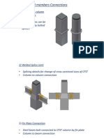 CFST To Steel Members Connections: 1) Column To Column Connection CFST Columns Can Be Connected by Bolted Splices