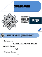 Course Plan: Mining Engineering