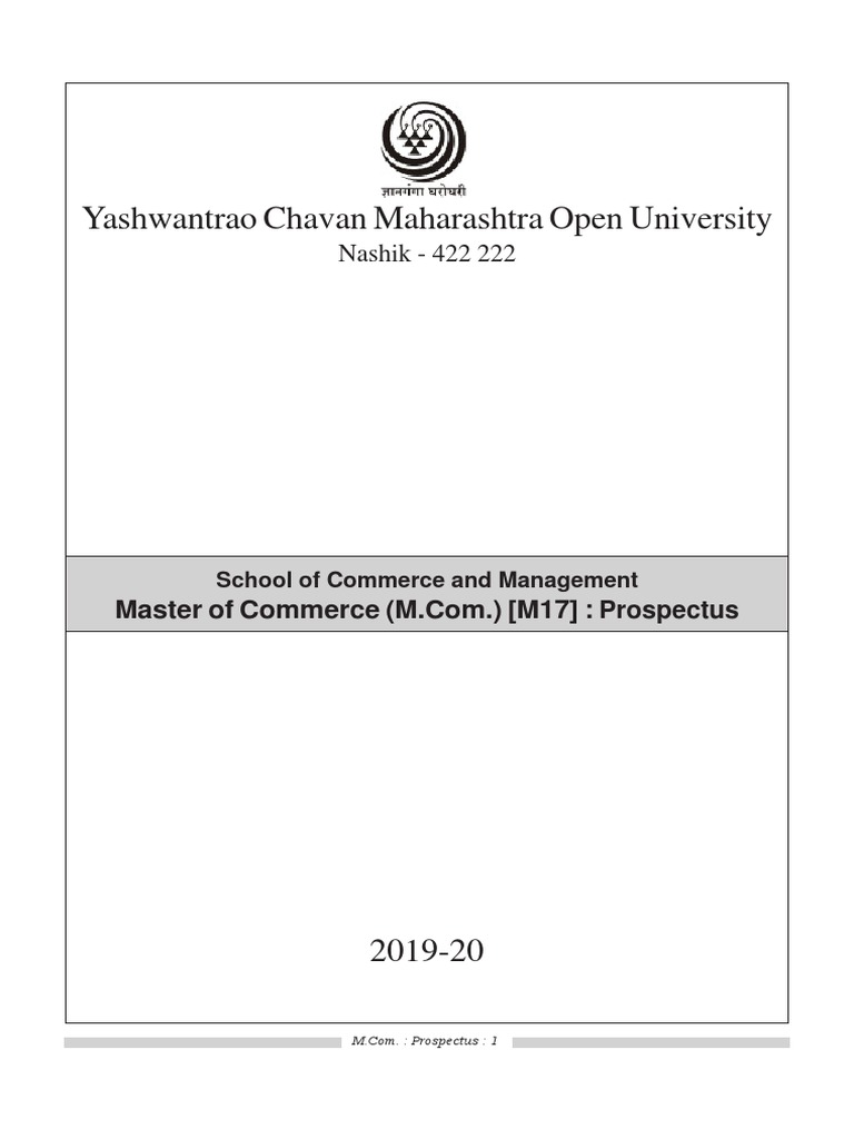 M Com 2019-20 | PDF | Course Credit | Thesis