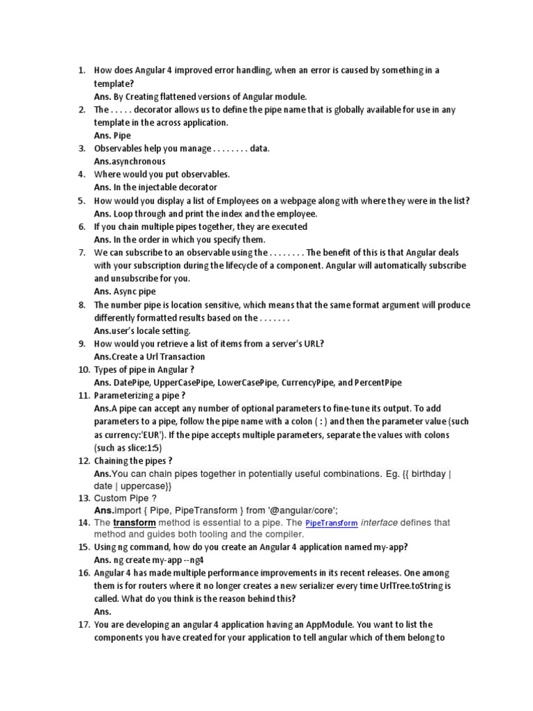 Angular Interview Questions Mocha PDF Angular Js Parameter