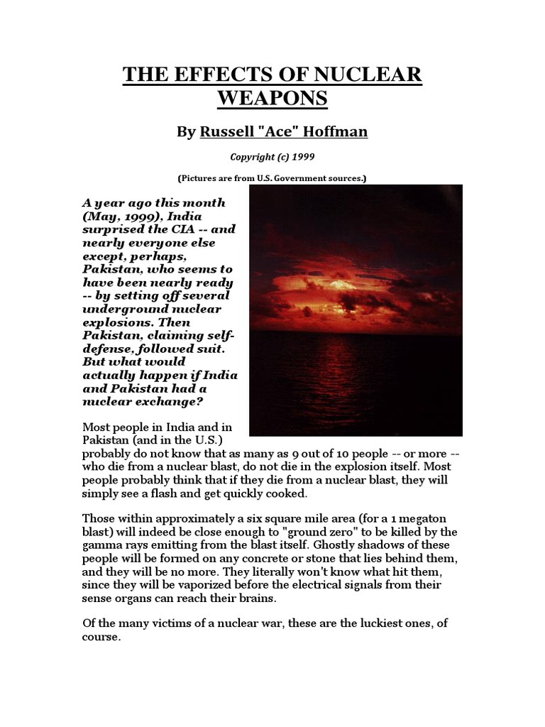 The Global Health Effects of Nuclear WarB PDF Ionizing Radiation