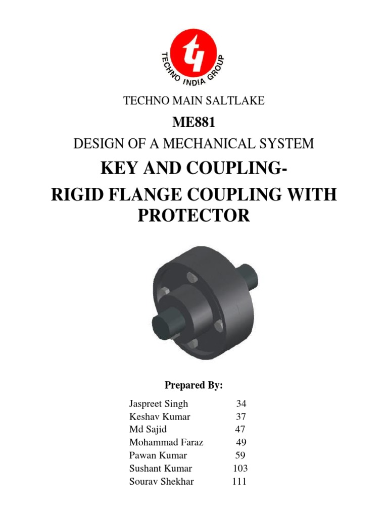 Flange Coupling Design PDF Screw Stress (Mechanics)