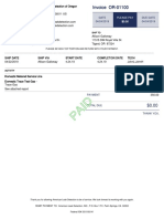 Invoice OR01100 From American Leak Detection of Oregon