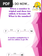 Let'S Do Now : When A Number Is Tripled and Then Two Added, It Became 50. What Is The Number?